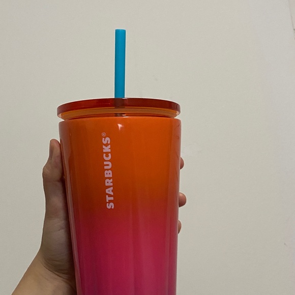 NEW Starbucks Sunset 24 oz Ombre Tumbler with Straw - Picture 6 of 6
